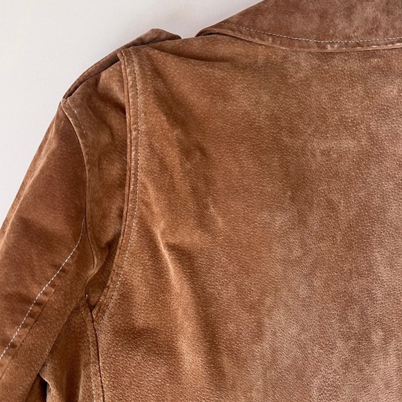 BlankNYC Suede Moto Jacket Men’s Medium Tan Brown Biker Coat Fall Winter EUC - Picture 7 of 8